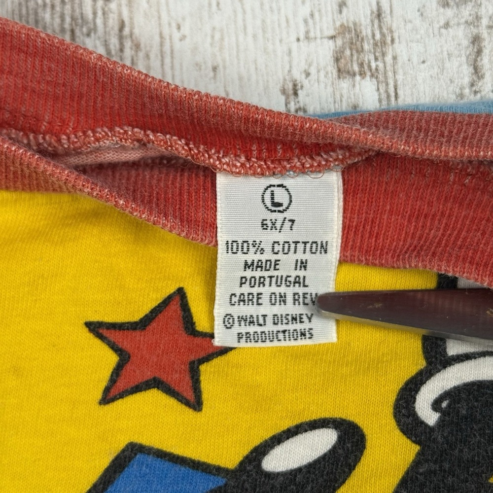 Vintage 1970s Walt Disney Productions Mickey Mouse AOP Kids Tee Shirt Lot Sz 6-8 - Picture 3 of 16